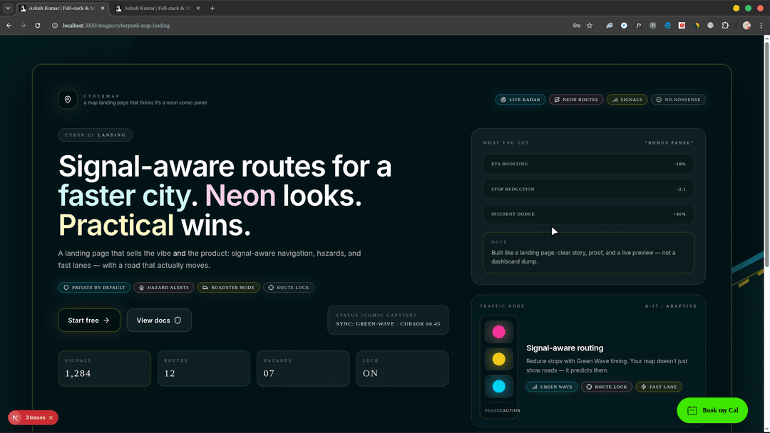 Cyberpunk Map Landing